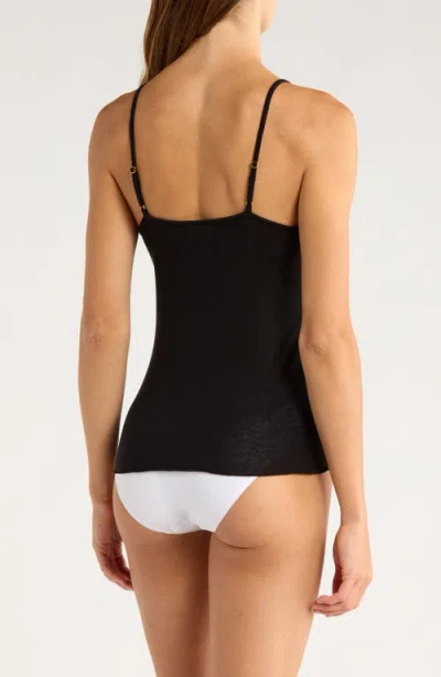 Nordstrom Luxe Layering Cotton Blend Camisole In Black