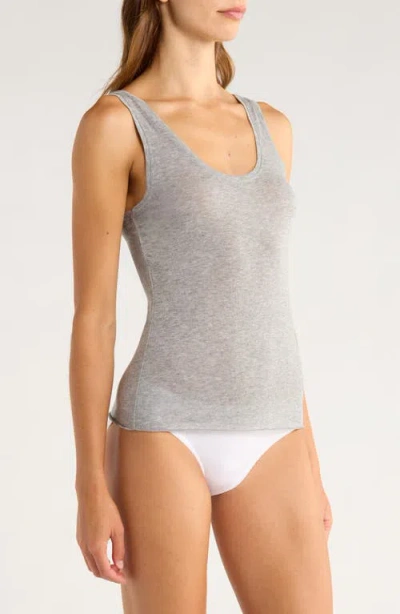 Nordstrom Luxe Layering Cotton Blend Tank Top In Gray
