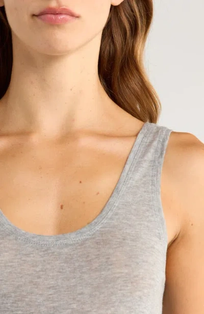 Nordstrom Luxe Layering Cotton Blend Tank Top In Gray