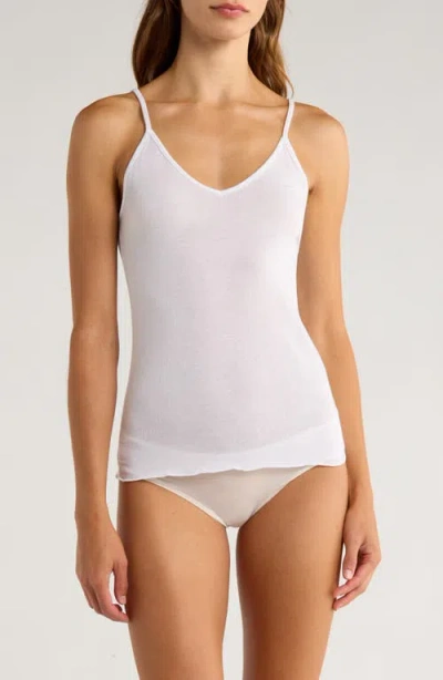 Nordstrom Luxe Layering Cotton Blend Camisole In White