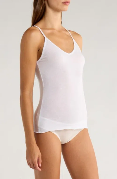 Nordstrom Luxe Layering Cotton Blend Camisole In White