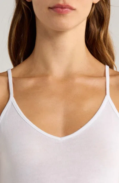 Nordstrom Luxe Layering Cotton Blend Camisole In White
