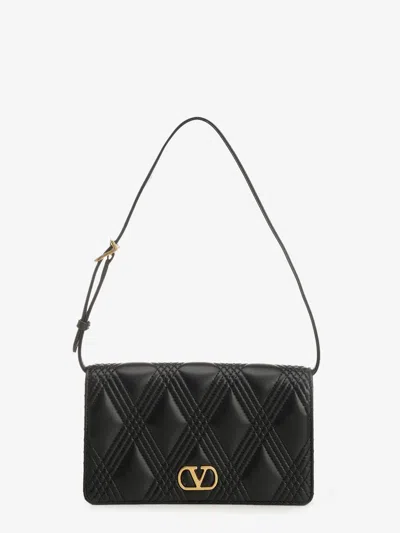 Valentino Quiltie 67 Mini Shoulder Bag In Quilted Nappa In Black