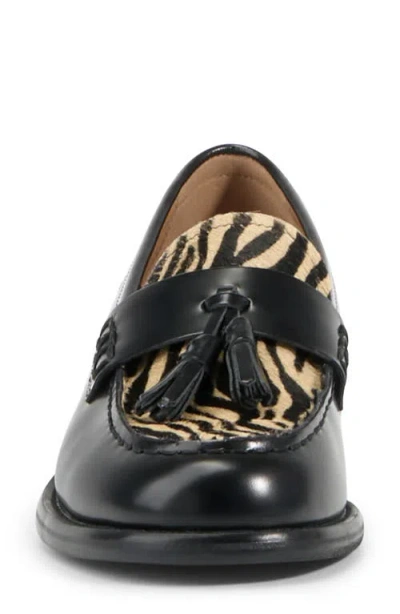 Vagabond Shoemakers Linn Genuine Calf Hair Tassel Loafer In Black