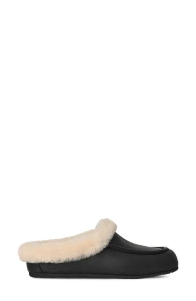 Ugg Ansley Leather Mule Slippers In Black
