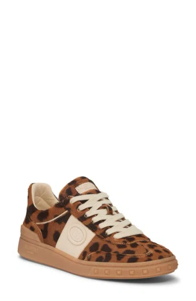 Valentino Garavani Upvillage Leopard Calf Hair Sneakers In Animal Print