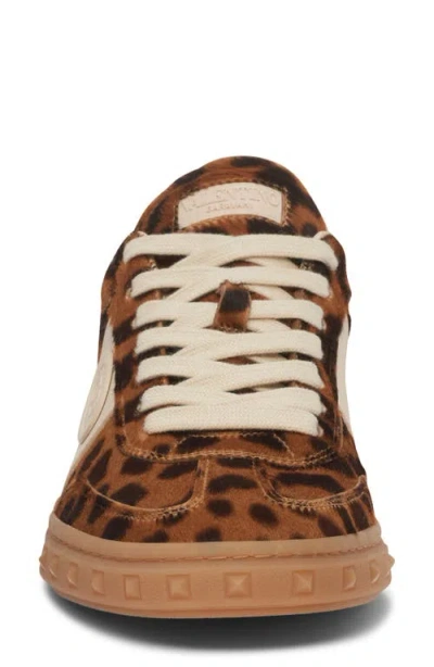 Valentino Garavani Upvillage Leopard Calf Hair Sneakers In Animal Print