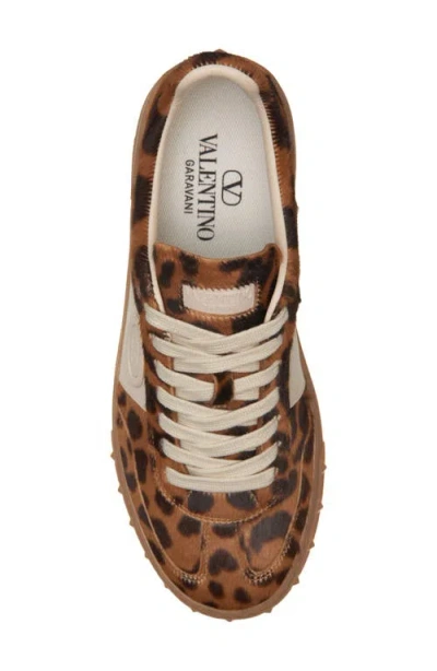 Valentino Garavani Upvillage Leopard Calf Hair Sneakers In Animal Print