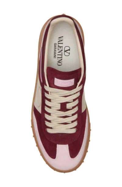 Valentino Lace-up Shoes With Round Toe And Flat Sole In Red