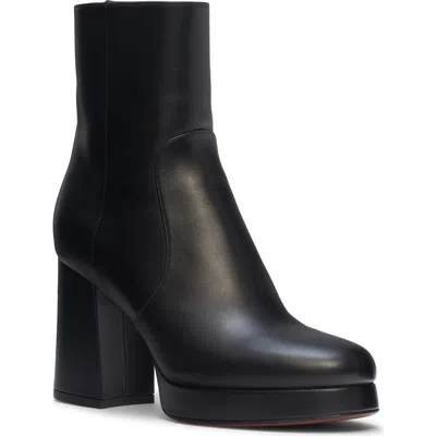 Valentino Garavani Fawcette Platform Ankle Boot In Calfskin 90mm Woman Black 42 In Black
