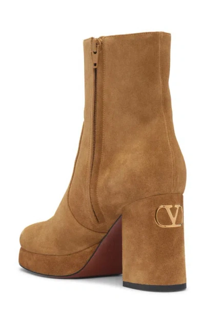 Valentino Fawcette 90 Suede Ankle Boots In Brown