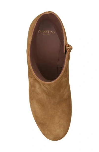 Valentino Fawcette 90 Suede Ankle Boots In Brown