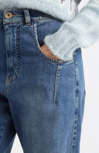 Eleventy Crop Straight Leg Jeans In Black