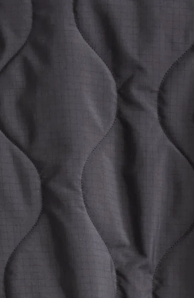 3.1 Phillip Lim High Pile Fleece Trim Quilted Crop Jacket In Black