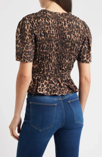 Rails Portia Shirred Top In Brown