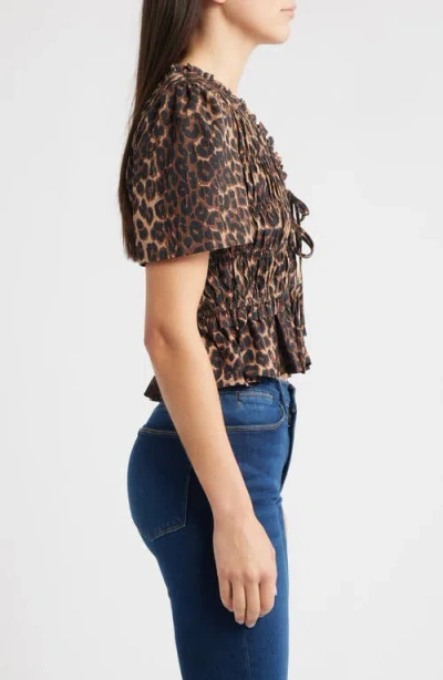 Rails Portia Shirred Top In Brown