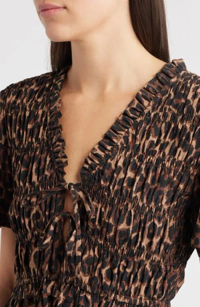 Rails Portia Shirred Top In Brown