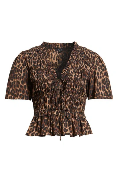 Rails Portia Shirred Top In Brown