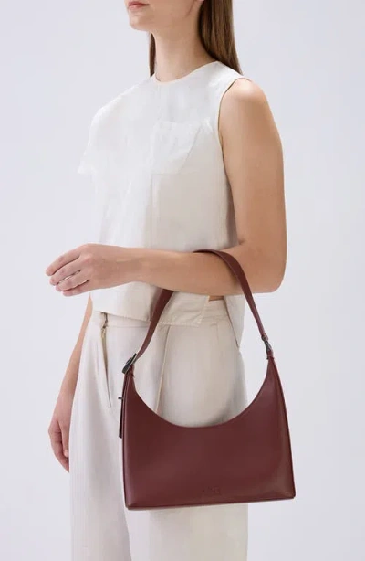 Behno Danny Flatiron Leather Shoulder Bag In Brown