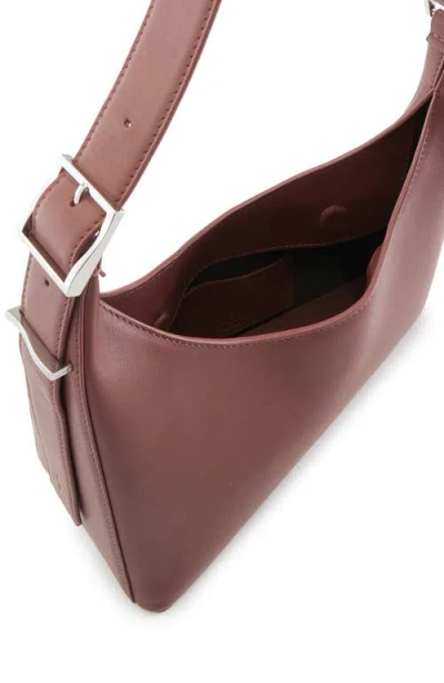 Behno Danny Flatiron Leather Shoulder Bag In Brown