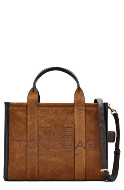 Marc Jacobs Borsa A Mano The Suede Medium Tote Bag Copper In Brown