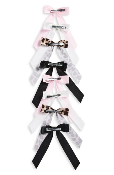 Capelli New York Kids' Assorted 8-pack Bow Clips In Multi