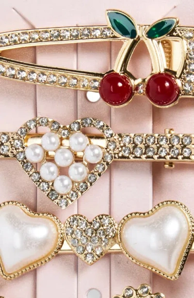 Capelli New York Kids' Studded Assorted 6-pack Hair Clips In Multi