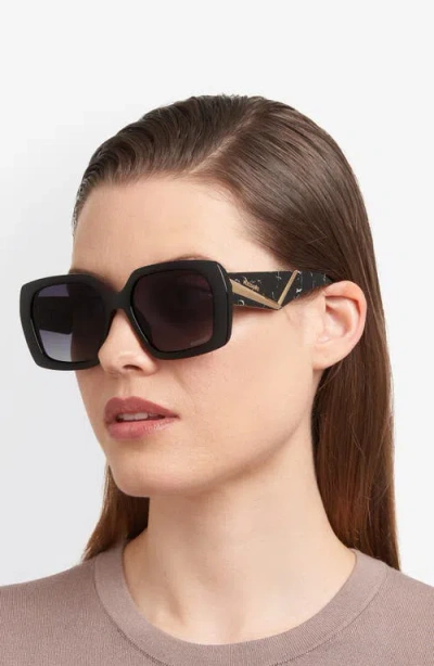 Missoni 55mm Gradient Rectangular Sunglasses In Black