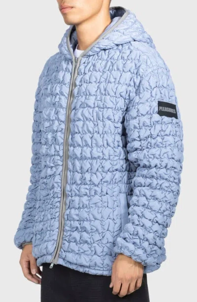 Pleasures Tender Hooded Quilted Puffer Jacket In Blue