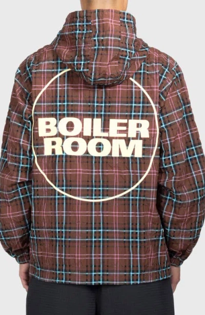 Pleasures X Boiler Room Hooded Practice Zip Jacket In Brown
