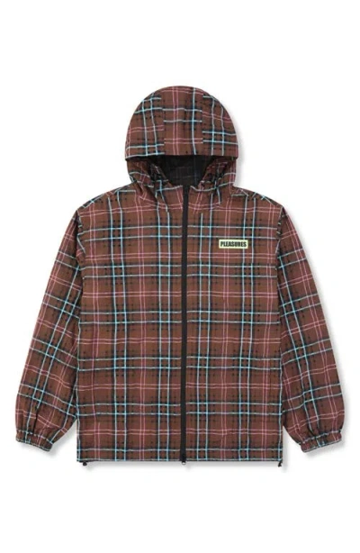 Pleasures X Boiler Room Hooded Practice Zip Jacket In Brown