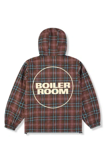 Pleasures X Boiler Room Hooded Practice Zip Jacket In Brown