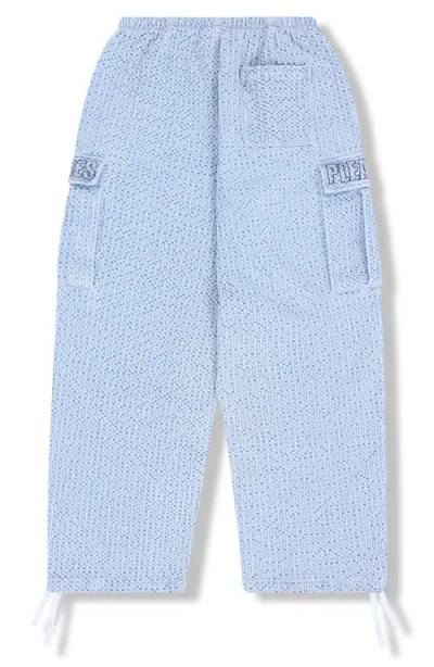 Pleasures Cotton Knit Cargo Pants In Blue