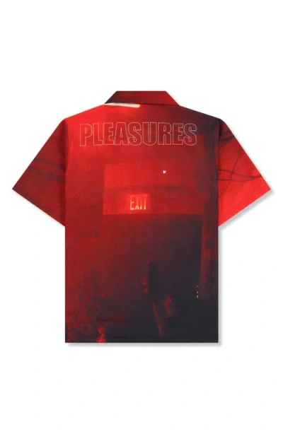 Pleasures X Boiler Room Oversize Camp Shirt In Red