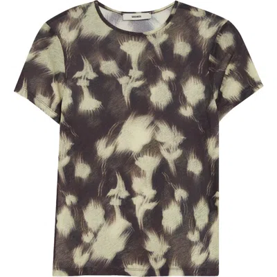 Siedres Siedrés Arden Print Mesh Top In Multi