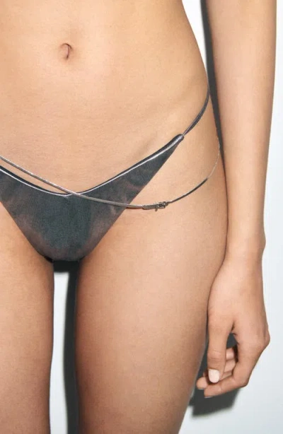 Mango Women's Metallic Bikini Bottoms In Gray