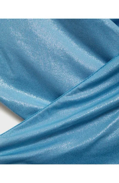 Mango Women's Shiny Finish And Cut-out Swimsuit In Blue