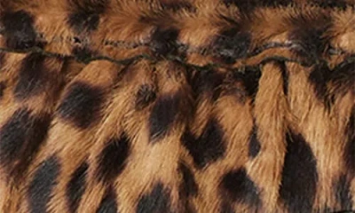 Fendi Women Brown Loafers With Ff Plaque And Leopard Motif In Brushed Leather Woman In Animal Print