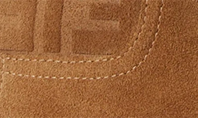 Fendi Cavallerizzo Boot Suede Ff Rubber Sole Boots Beige In Multi