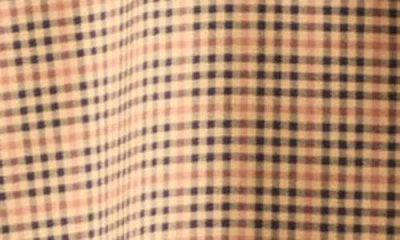 Lk Bennett Amber Check Double Breasted Jacket In Brown