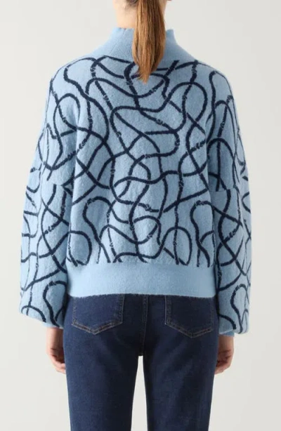 Lk Bennett Natalia Merino Wool Blend Turtleneck Sweater In Multi