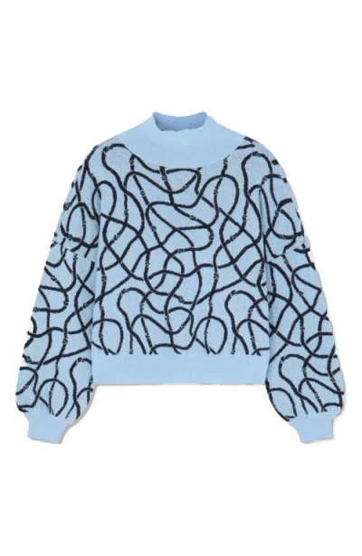 Lk Bennett Natalia Merino Wool Blend Turtleneck Sweater In Multi