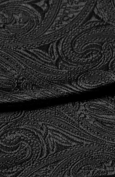 Eton Paisley Silk Pre Tied Bow Tie In Black