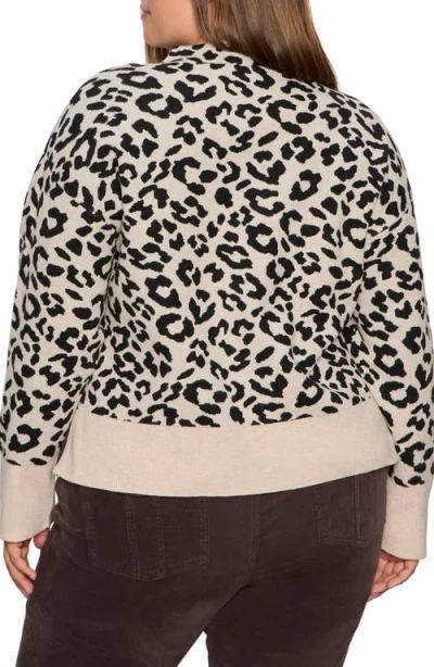 Sanctuary Leopard Print Sweater In Black