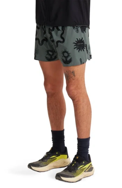 Roark Alta 5 Drawstring Shorts In Gray