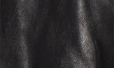 Amiri Leather Jacket With Elasticized Collar And Cuffs In Black