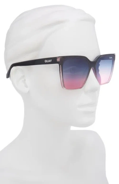 Quay Level Up 60mm Square Sunglasses In Black