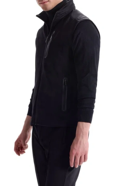 Bugatchi Soft Touch Performance Knit Vest In Black