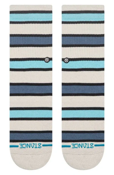 Stance Kids' Devon Stripe Cotton Blend Crew Socks In Multi
