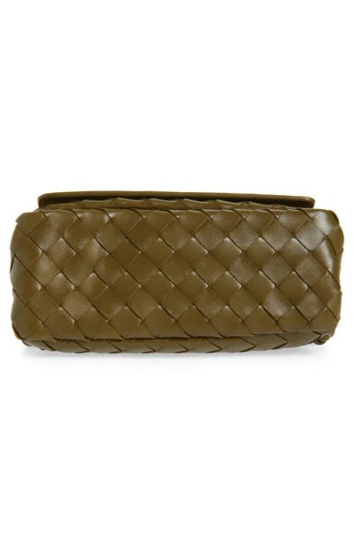 Bottega Veneta Discoteca Intrecciato Leather Crossbody Pouch In Green